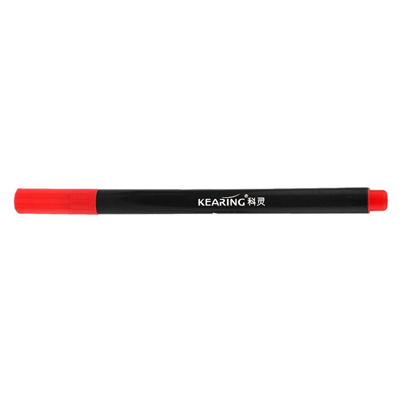 2Pcs Fabric Marker Pens Permanent Colors For Diy Textile Clothes T-Shirt Shoes - Red & Black
