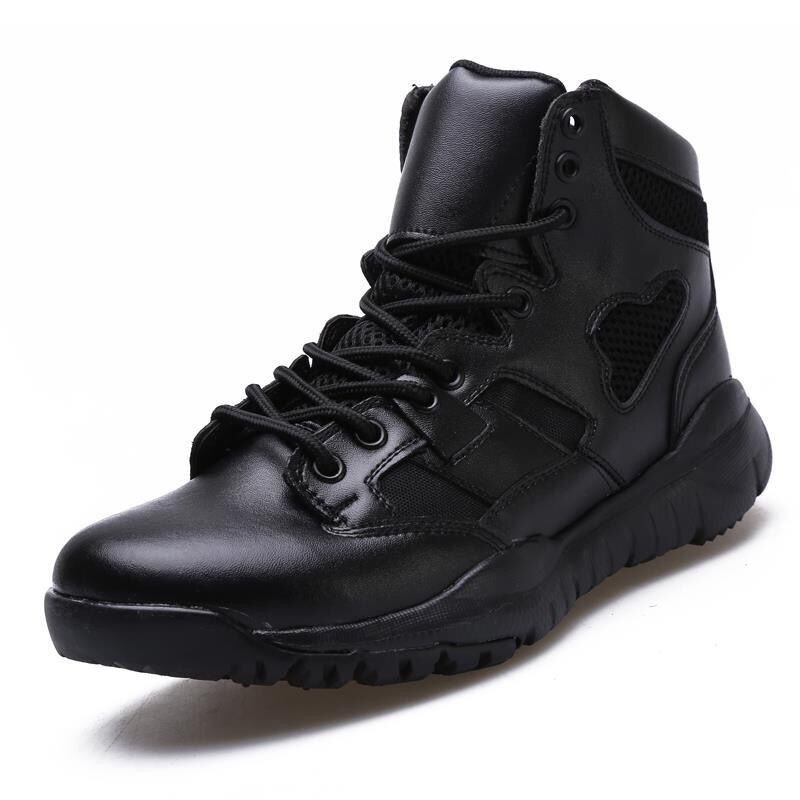 2024 Nowy trend Skórzane buty dla mężczyzn Czarne lekkie buty z siateczki dla mężczyzn Buty wspinaczkowe dla mężczyzn Oddychające buty robocze dla mężczyzn