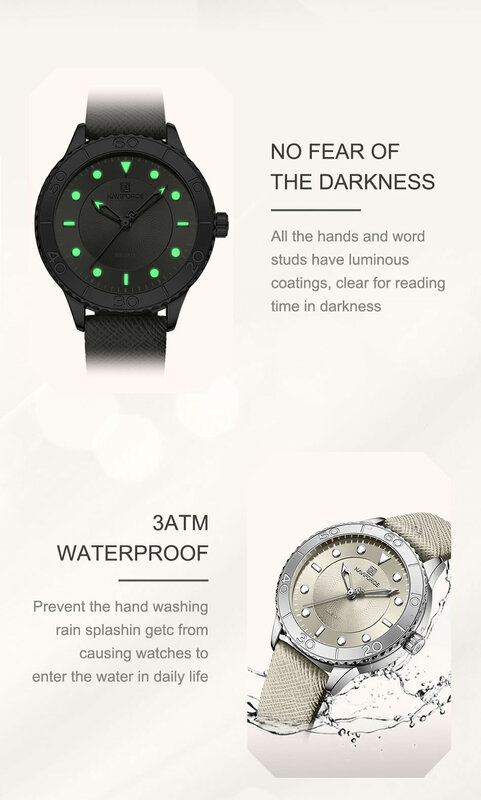 NAVIFORCE-Reloj de pulsera de cuero impermeable para mujer, nuevo diseño, reloj de vestir de moda, reloj informal de alta calidad