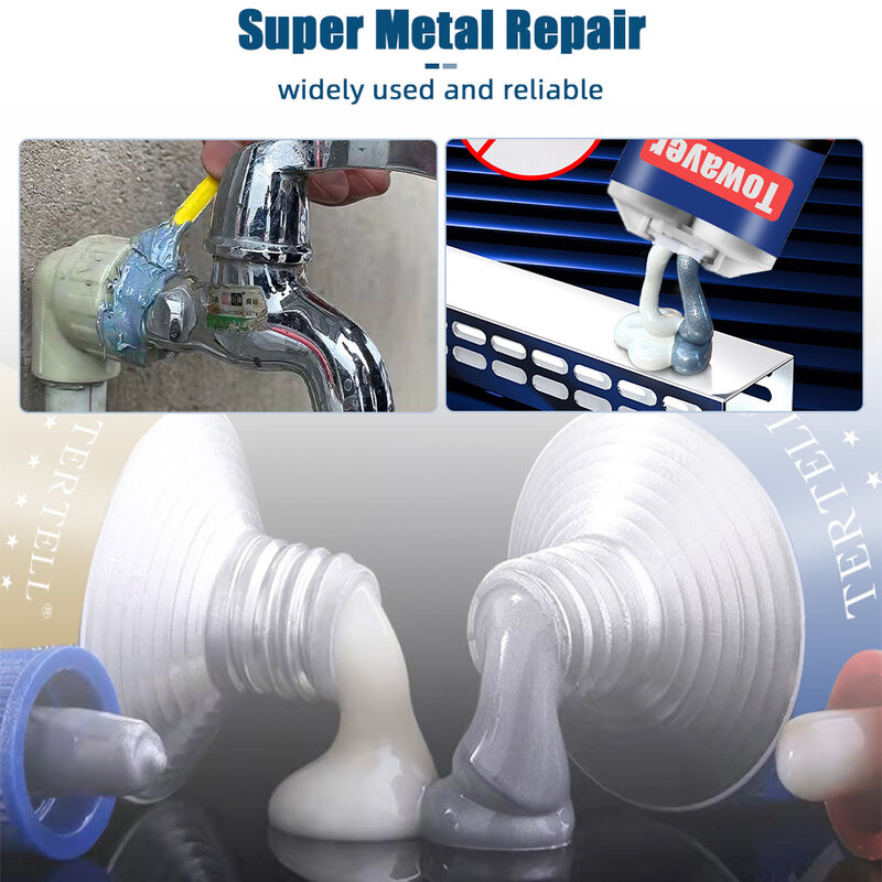 50/100ml Metal Repair Paste 2 In1 Industrial AB Caster Glue Heat Resistant Sealant Cold Weld Strong Defect Repair Agent Glue