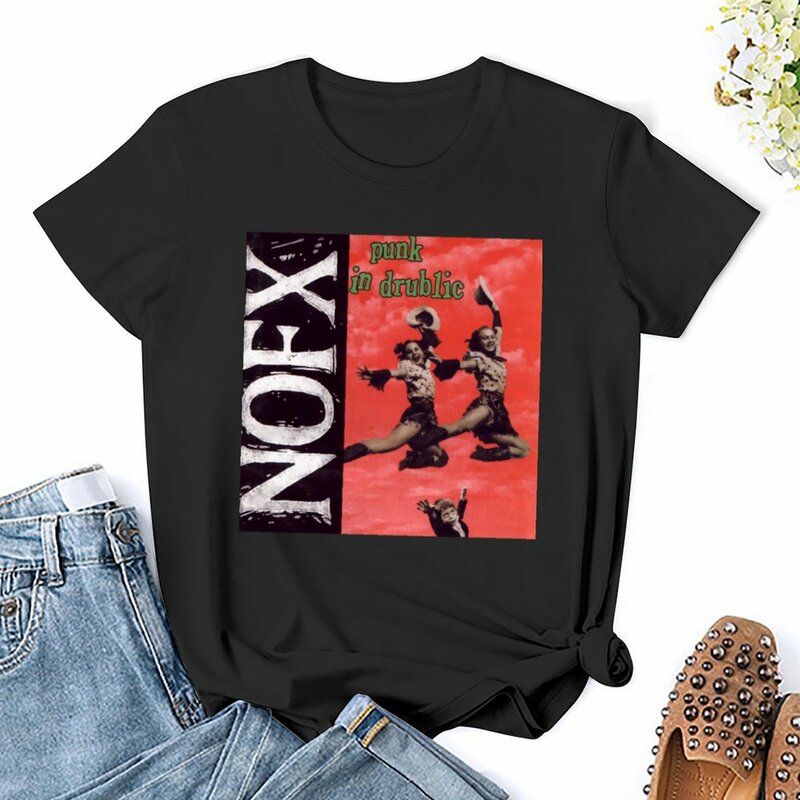 NOFX PUNK IN DRUBLIC T-shirt anime clothes animal print shirt for girls Women's tee shirt