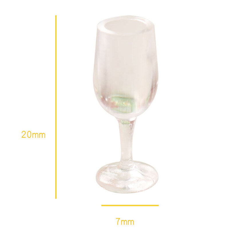 4pcs 1:12 Miniatur Mini Mini Red Wine Simulation Furniture Gelas Gelas Anggur Untuk Declhouse Dapur Dekorasi Aksesoris