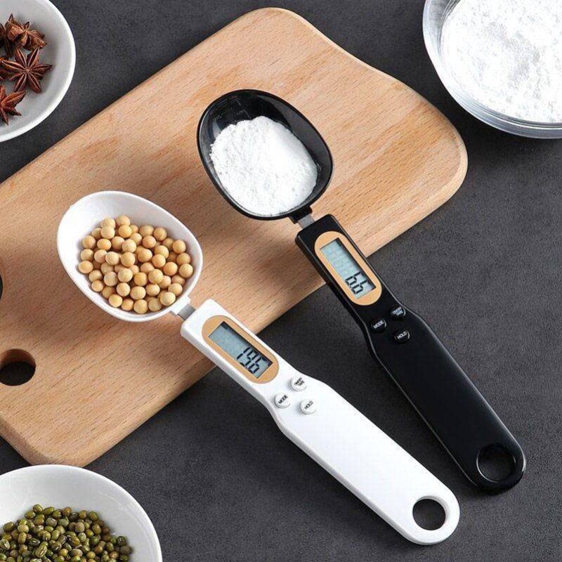Wiege löffel Waage Home Kitchen Tool elektronische Messung Kaffee Lebensmittel Mehl Pulver Backen LCD digitale Messung einstellbar
