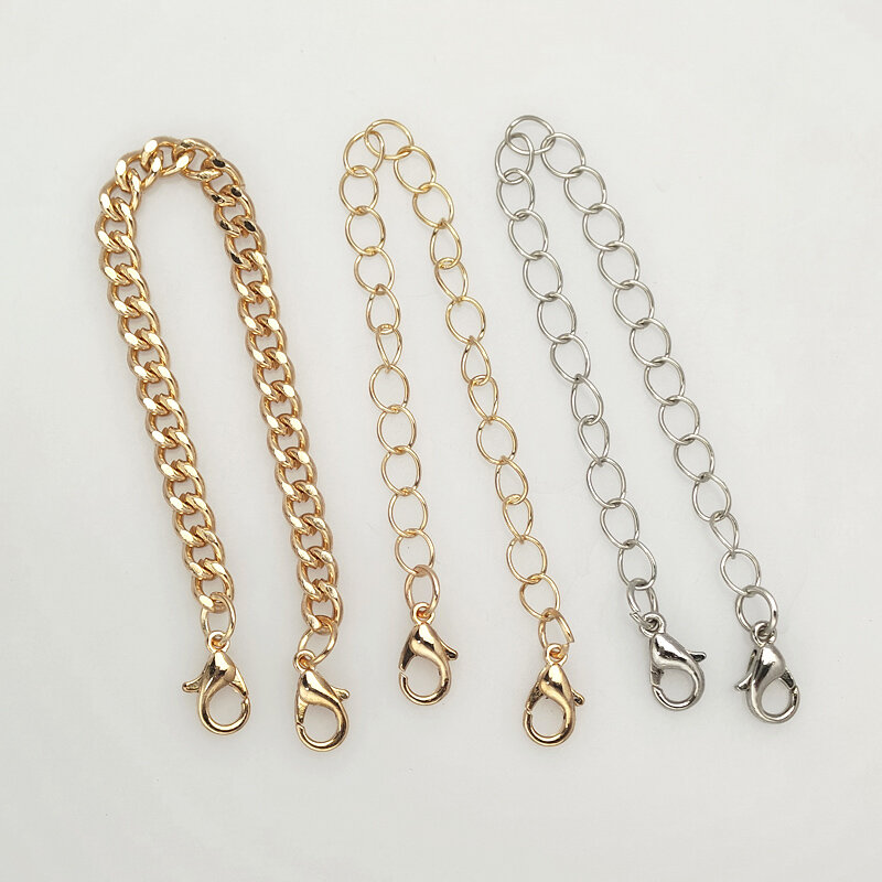 12cm Length Zinc Alloy Chain For Wine Coffee Glass Cup DIY Accessory Can Add Pendant Charms Alphabet Jewelry For Women Kids Gift