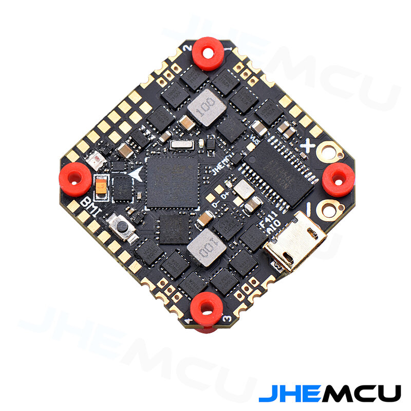 JHEMCU GHF411AIO-ICM 40A F411 Flight Controller Speedfight BLHELIS 4in1 ESC 2-6S 25.5X25.5mm para FPV Toothpick Ducted Drones Toy
