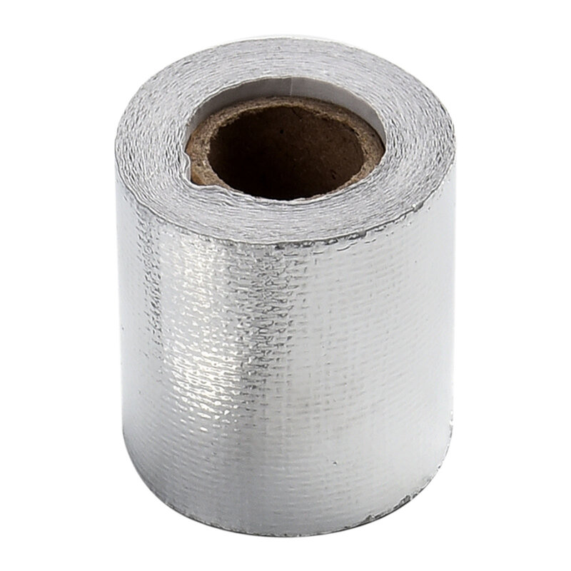 Cinta aislante para tubo de escape, envoltura de calor de papel de aluminio, 6 bridas, accesorios duraderos, 5M x 5cm, 100%