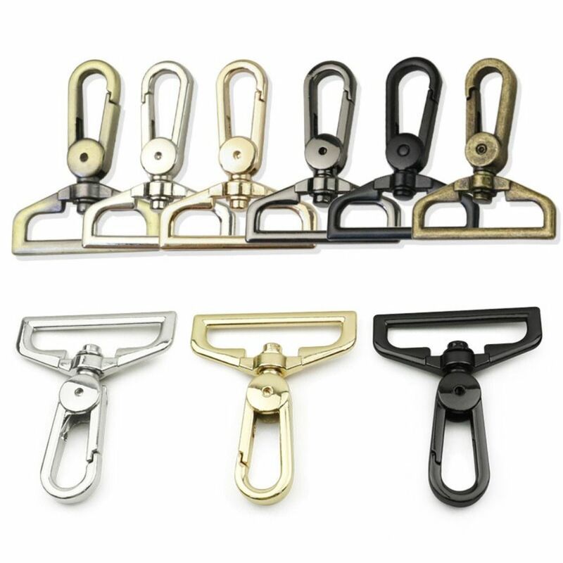 6 Colors Metal Snap Hook New 56*46mm Luggage Hardware Accessories Trigger Clips Rotating Webbing Buckle Leather Strap