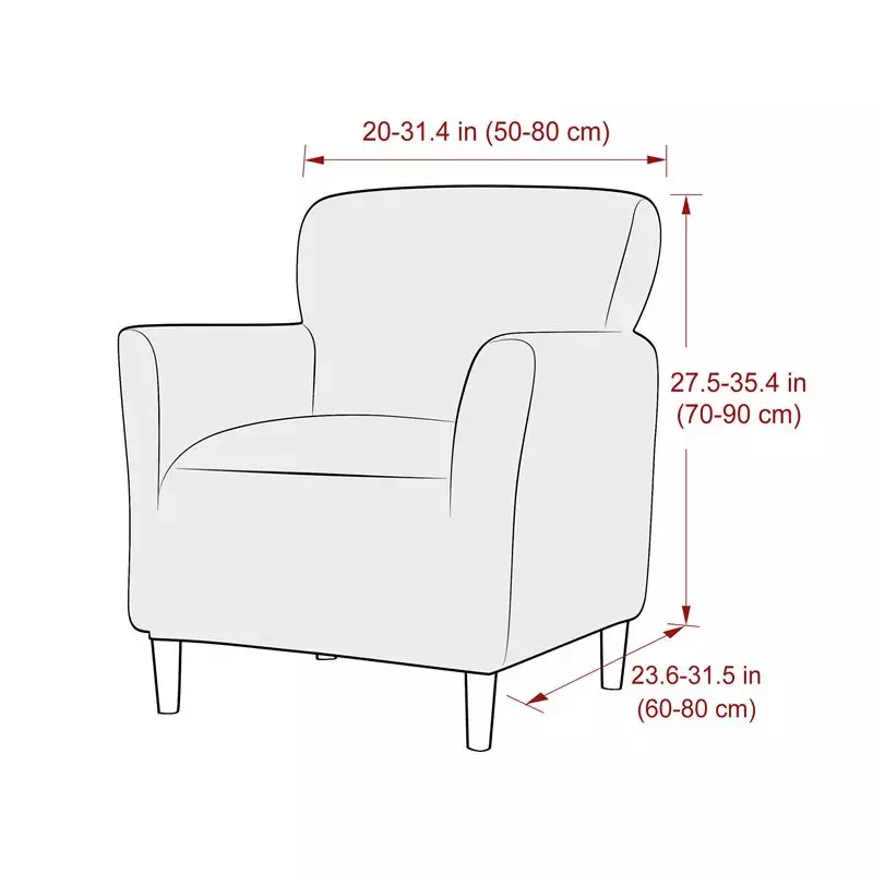 Funda de LICRA para silla de bañera, forro Polar elástico para sillón de Club, sala de estar, sofá individual, hogar, Bar, mostrador, Hotel