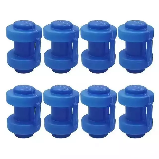 8pcs Trampoline End Cap Protective Fitness Blue For The Net Poles Waterproof Durable Safety Leisure 25mm Diameter Spare Part