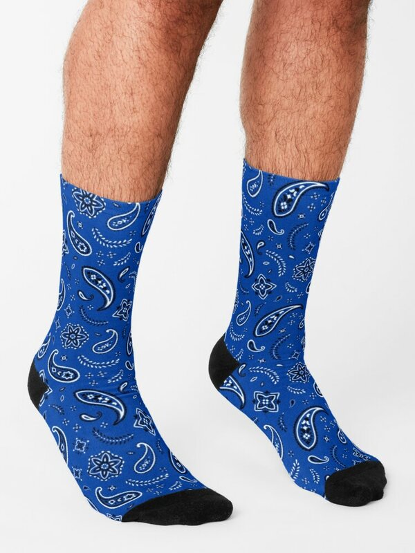 Бандана по всему синие носки Ретро аниме баскетбольные подвижные чулки Дизайнерские мужские носки женские