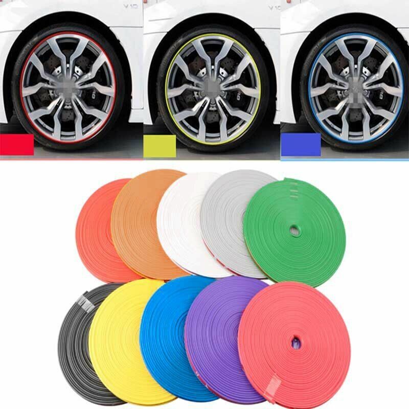 8M / 4M Car Rim Protect Strip Wheel Edge Protector bright Matte car Wheel Sticker Tire Protection Covers Car Wheel Rims Styling