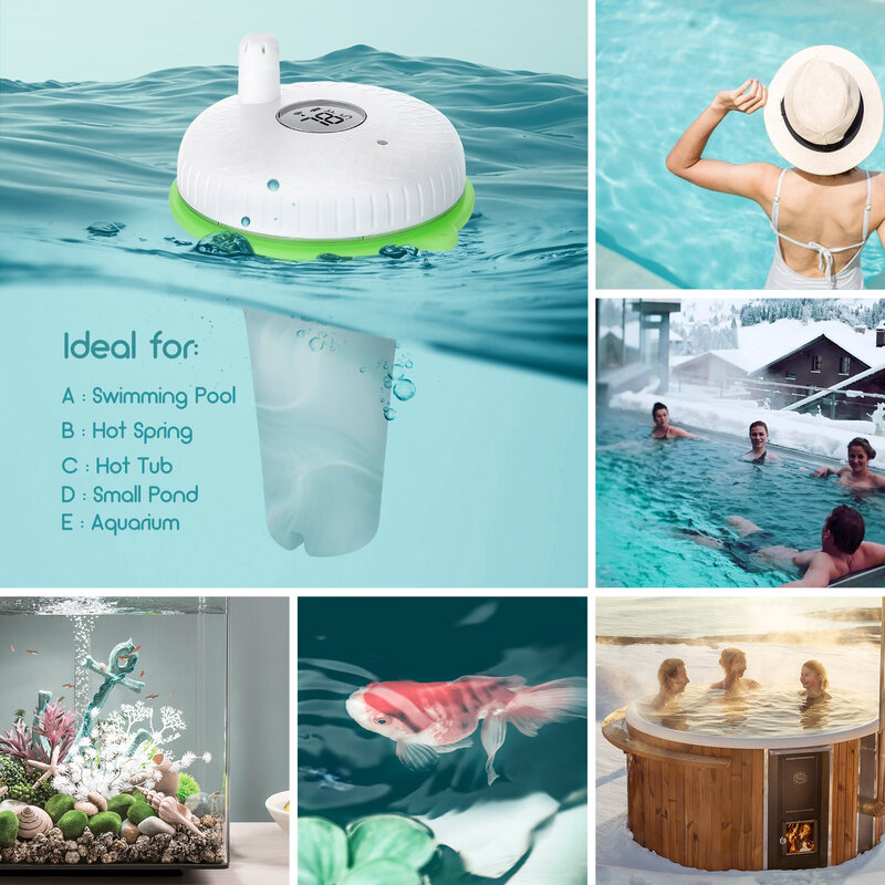 INKBIRD 2nd-Gen Wireless Floating Pool Thermometer With IBS-M2 Wi-Fi Gateway Combo Waterproof Digital Thermometer For SPA Pond