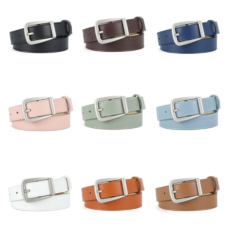Cintura in PU per ragazze calde alla con cintura con fibbia in metallo Cintura per appassionati Cintura abito Ampia