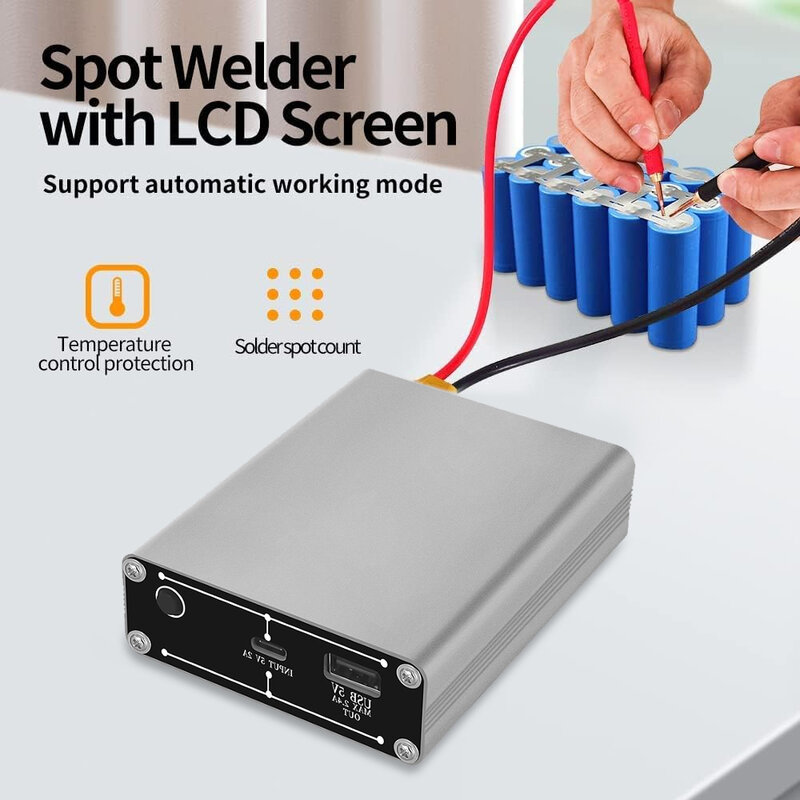 Soudeuse par points réglable 30 vitesses écran OLED 5000mAh Lipo inclure pour Max 0.15mm dégradbande Portable soudage par points DH-30