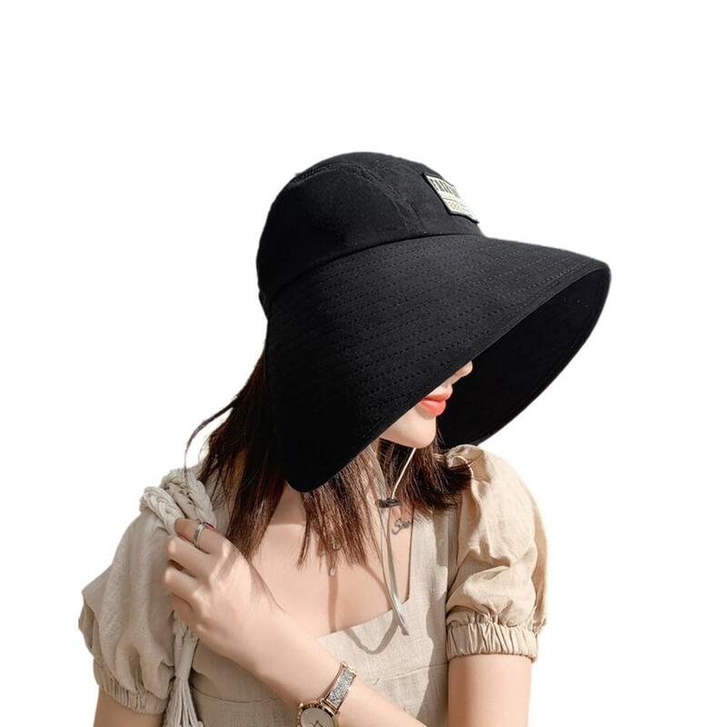 Modne kapelusze letnie do ochrony przed słońcem damskie kolorowe kapelusz typu Bucket parasolki oddychający kapelusz podróży x4 x 0