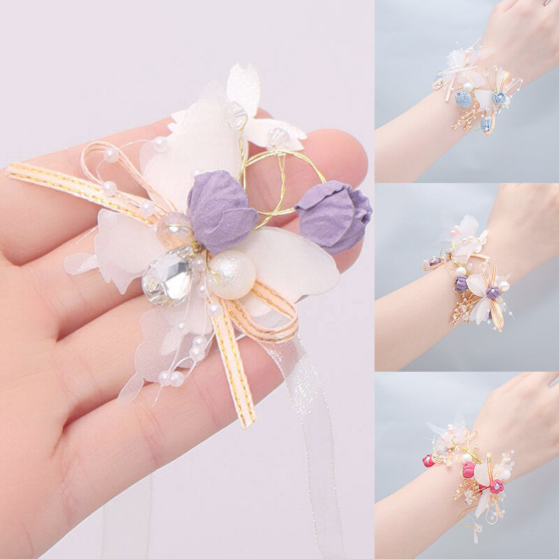 1 шт., жемчужный браслет-бабочка для девочек и подружек невесты