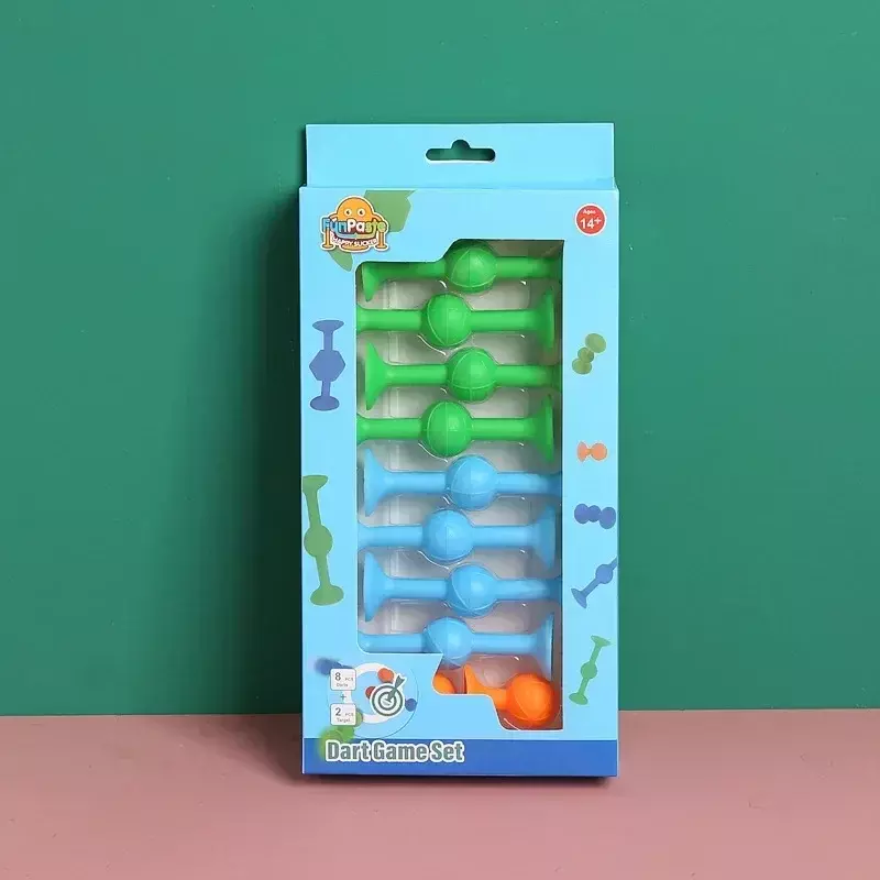 Juego de dardos de Silicona Pop para adultos y niños, juego interactivo de succión pegajosa para fiesta al aire libre, juguete de descompresión competitivo