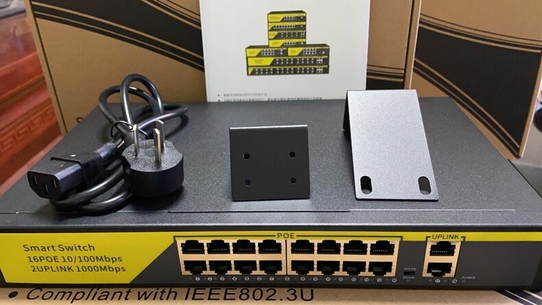 48V Poe Ethernet Switch, 4 2/8 2/16 2 Ports, 802,3 MBit/s, ieee802.3af/at für IP-Kamera