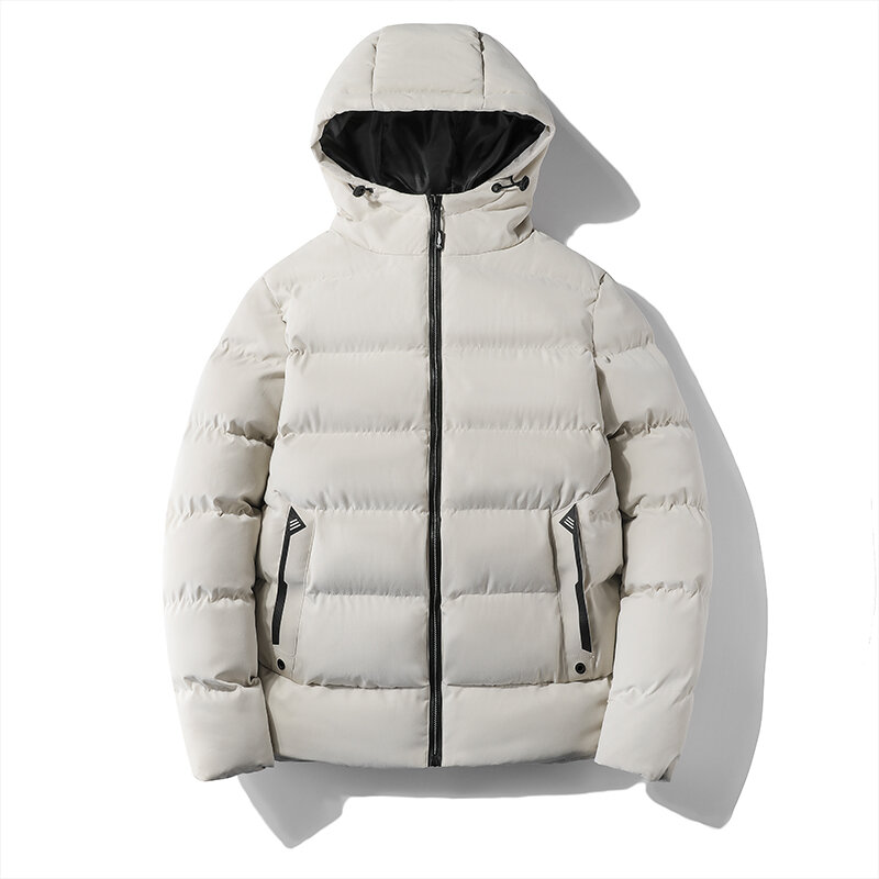 2023 Winter Men Thicken Warm Parkas Jacket Men Hooded Cotton Padded Jackets Man Fashion Harajuku Streetwear Hip Hop Coat M-4Xl