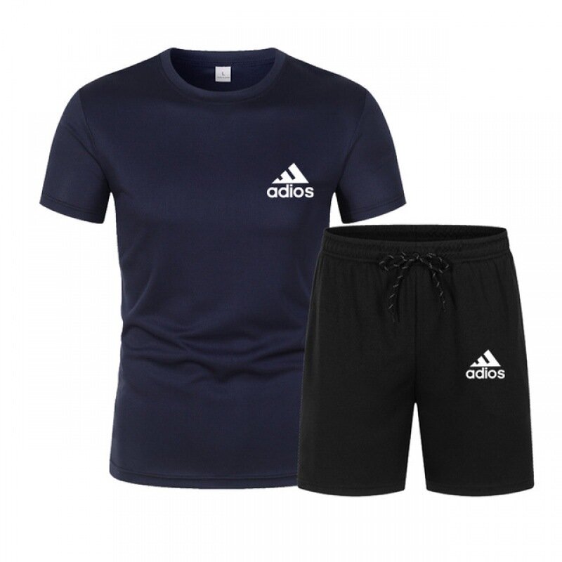 Conjunto esportivo respirável masculino, Camiseta e Shorts de secagem rápida, Jogos de Fitness, Basquete, Moda Verão, 2024