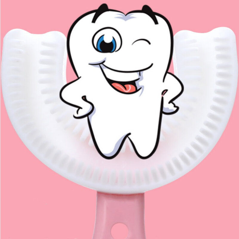 เด็กแปรงสีฟันเด็ก360องศา U-รูปแปรงสีฟันเด็ก Teethers Baby แปรงซิลิโคนเด็กฟันทำความสะอาดช่องปากทำความสะอาด