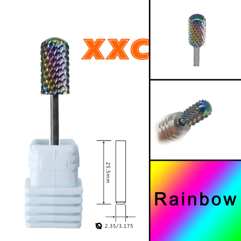 Right Hand Tungsten 6.6 Large Round Top Rainbow Blade Carbide Strongest Safety Barrel Nail Drill Bit and Best remover for Powder
