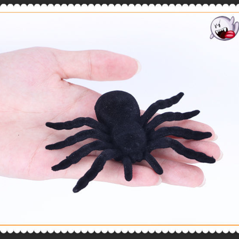 Toile d'Araignée Noire Hantée pour Décoration d'Halloween, Simulation de Maison, Jouet Délicat pour Enfant, 1 Pièce
