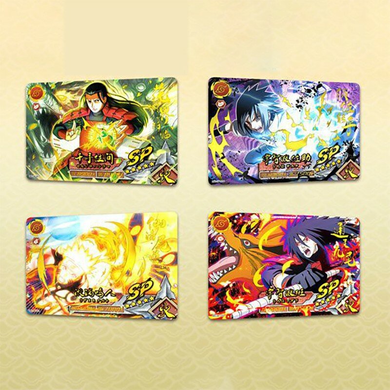 Cartas de Anime Naruto SHIPPUDEN Ninja Kakashi TCG SSR para niños, cartas de batalla de colección coleccionables raras, juguetes de regalo, 5/25/180 piezas