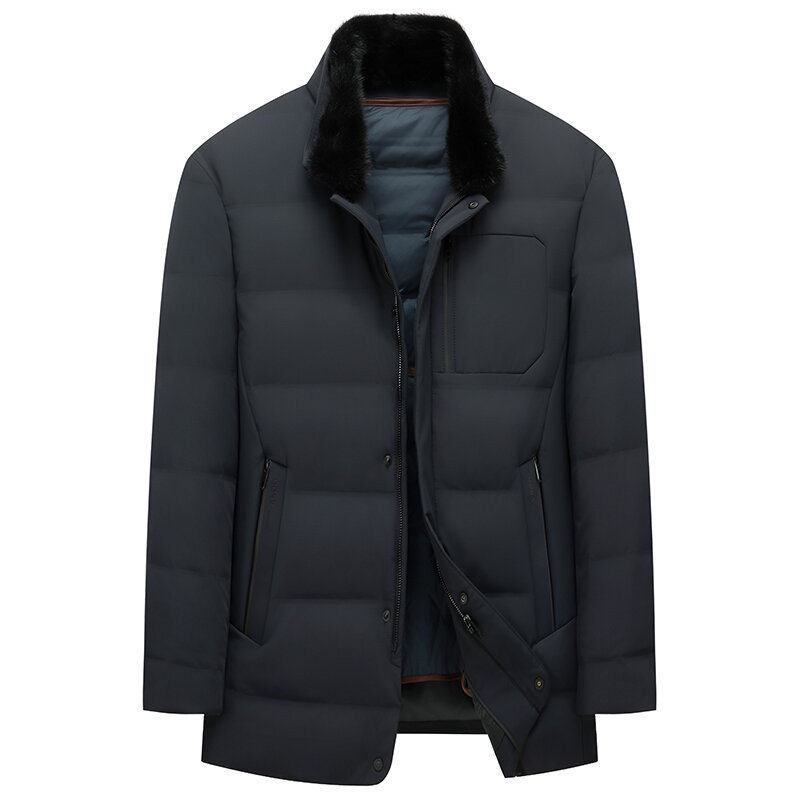 BATMO 2023 new arrival winter TOP quality mink fur collar 85% white Goose down  jackets men ,men's warm parkas size L-8XL  2568