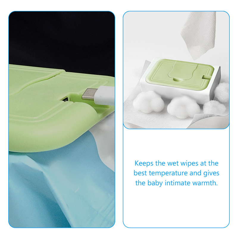 Portable Baby Wet Wipes Warmer Dispenser Baby Wipes Tissue Box for Indoor