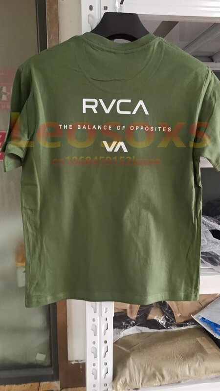 VA 남성용 사계절 OPPOSITEST 밸런스 셔츠, RVCA 패션, 캐주얼 레터, 하라주쿠 레트로 탑 NO1
