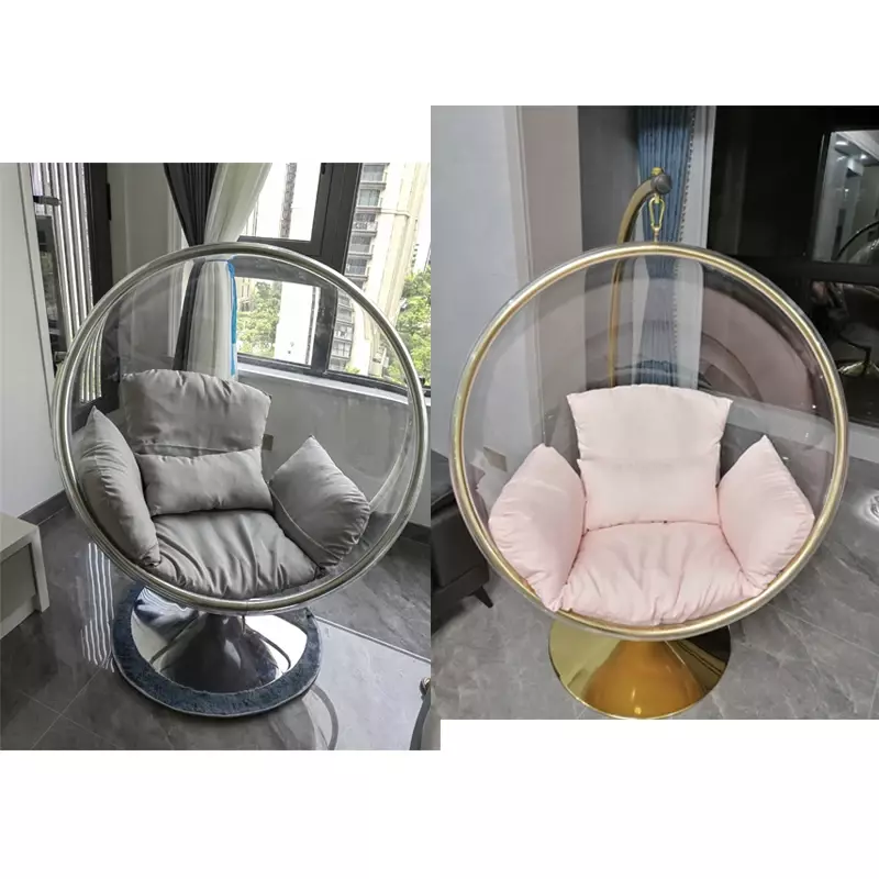Bubble Chair Transparent Glider Single Cradle Chairs Indoor Balcony Hanging Basket Chair Swing Rocking Recliner Lounge Chaise