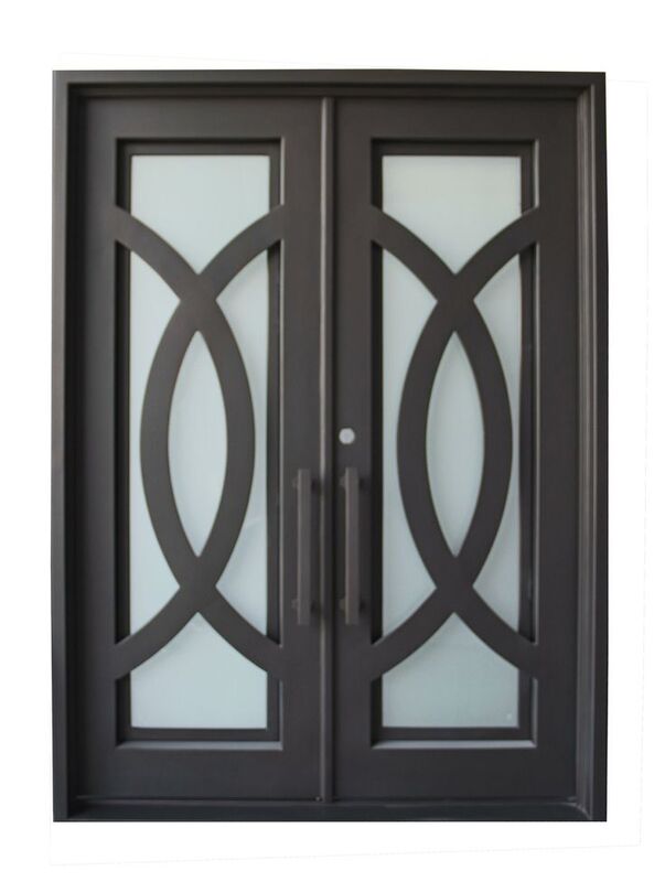 エントランス、グリルウィンドウ、新しいデザインのプレリング錬鉄製ドア
