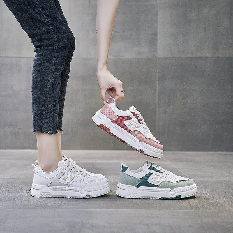 2024 Spring New Women Small White Shoes Outdoor Breathable Anti-Odor Platform Sneakers Korean Versatile Retro Casual Shoes Mujer