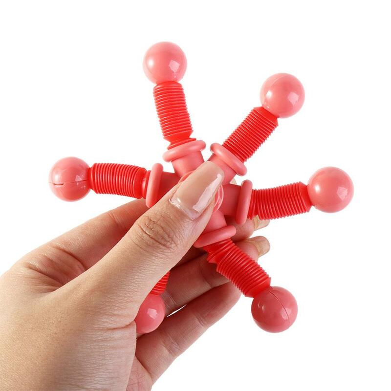 Transformable Fingertip Gyros Toy, Pai-Filho Fidget Spinner Brinquedos, Telescópicos Novidade Pop Tubes, Presentes para crianças