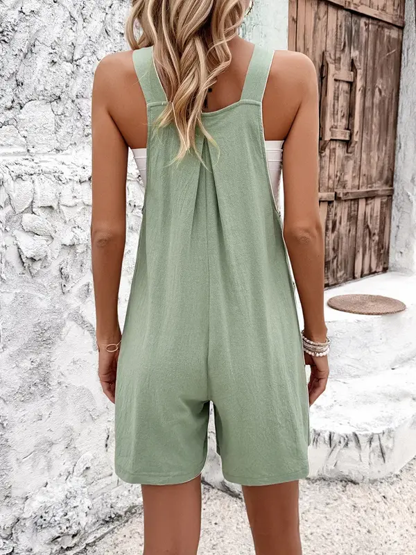 YEAE Sleeveless Solid Colour Suspender Women's Strappy Shorts Summer Hot Sale Casual Fashion Women's One-Piece Shorts New 2024
