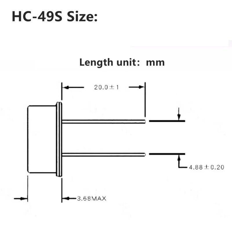 10PCS HC-49S DIP Passive Crystal Oscillator 3.579545M 4M 8M 10M 11.0592M 12M 13.5M 16MHZ 20M 24M 25M 27M 30M 38M 40M 48M 64M
