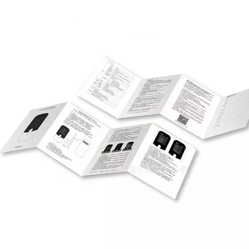 Spersonalizowany produkt. Kolorowa drukowana tania cena składana ulotka reklamowa instrukcja produkcji broszury użytkownika