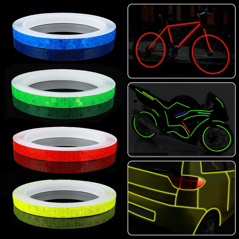 Reflective Security Marking Tape, High Visibility Self Adhesive Outdoor Safety Warning Tape For Bikes Vehicles Helmets