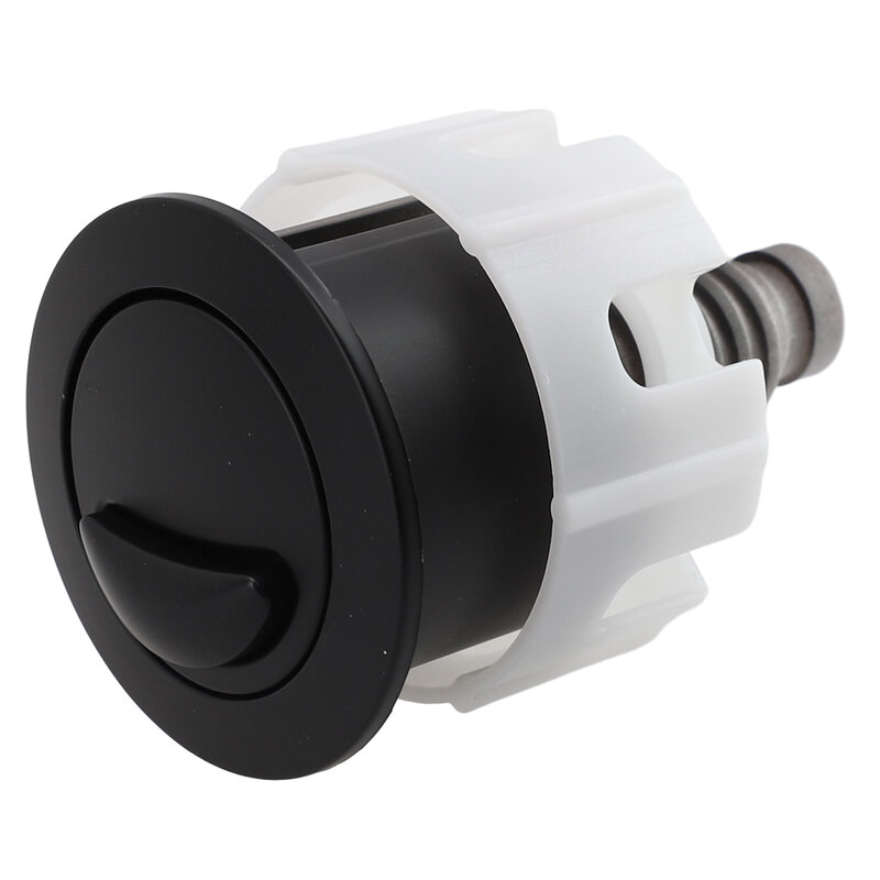 Botón pulsador redondo de ahorro de agua, accesorio ABS negro, cubierta de inodoro de doble descarga, mejora práctica del hogar, 38-49mm