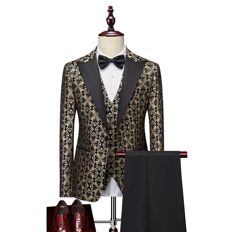 Terno de camurça high-end para anfitrião temático, estilo britânico Slim Suits, XX460-Suit