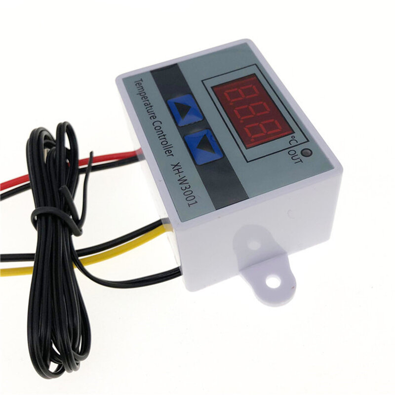 Controlador de temperatura Digital XH-W3001, termostato de 110-220V, 12V, 24V, 10A, interruptor de Control de termostato con sonda