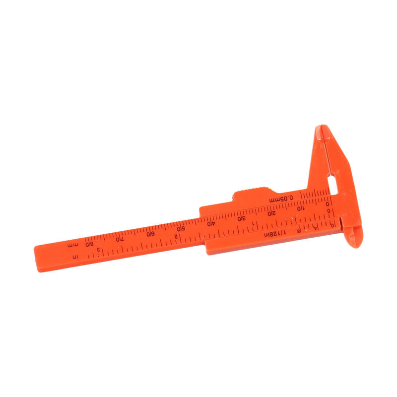 80mm Mini Messschieber für Schmuck Antike Messung Kunststoff Schieber Messschieber mit Millimeter Zoll Markierungen messen