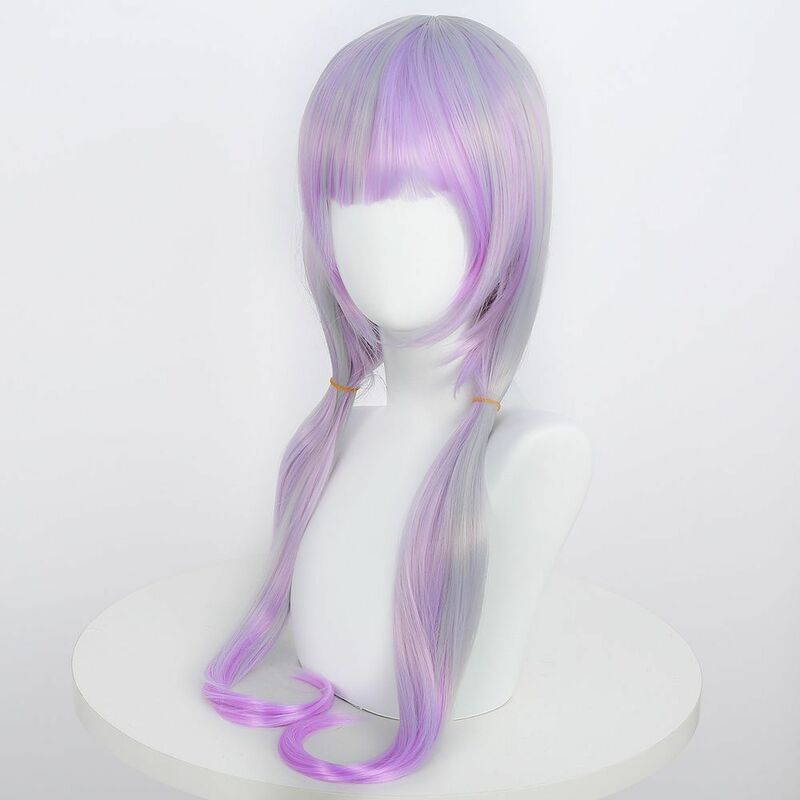light purple gray double ponytail long Cosplay Synthetic Wigs Hair