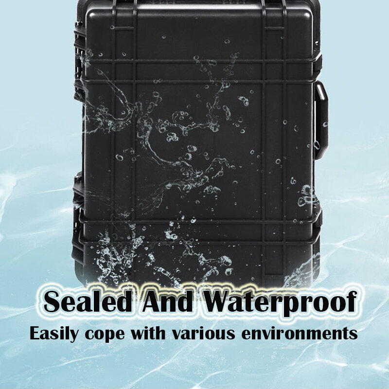 Kotak peralatan tahan air, kotak peralatan keras untuk kotak penyimpanan alat koper mekanik dengan spons pelikan untuk peralatan