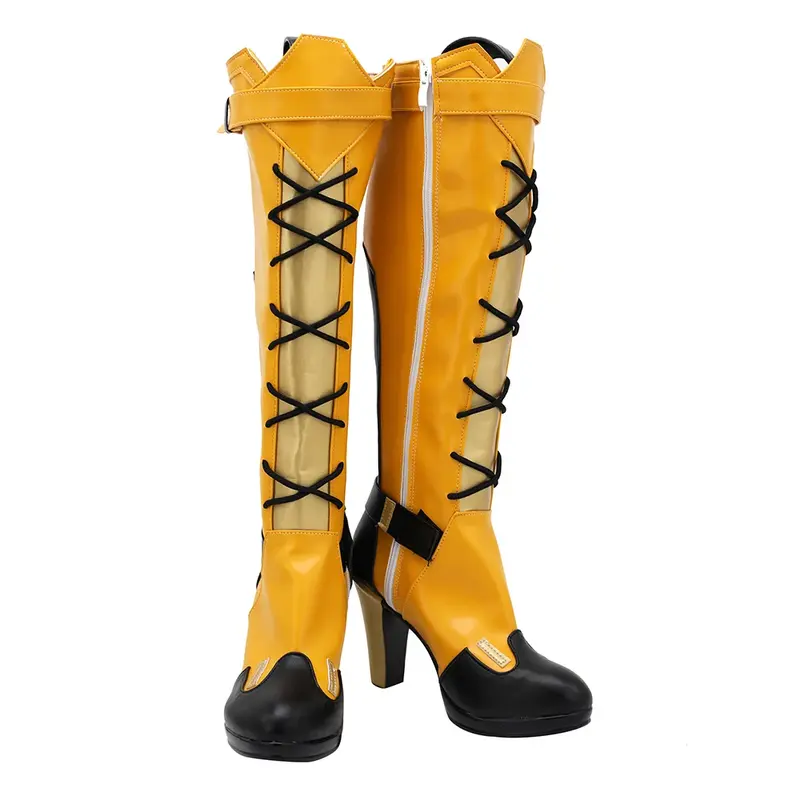 Gra w kolorze żółtym Cosplay buty buty na wysokim obcasie wykonane na zamówienie dla Unisex