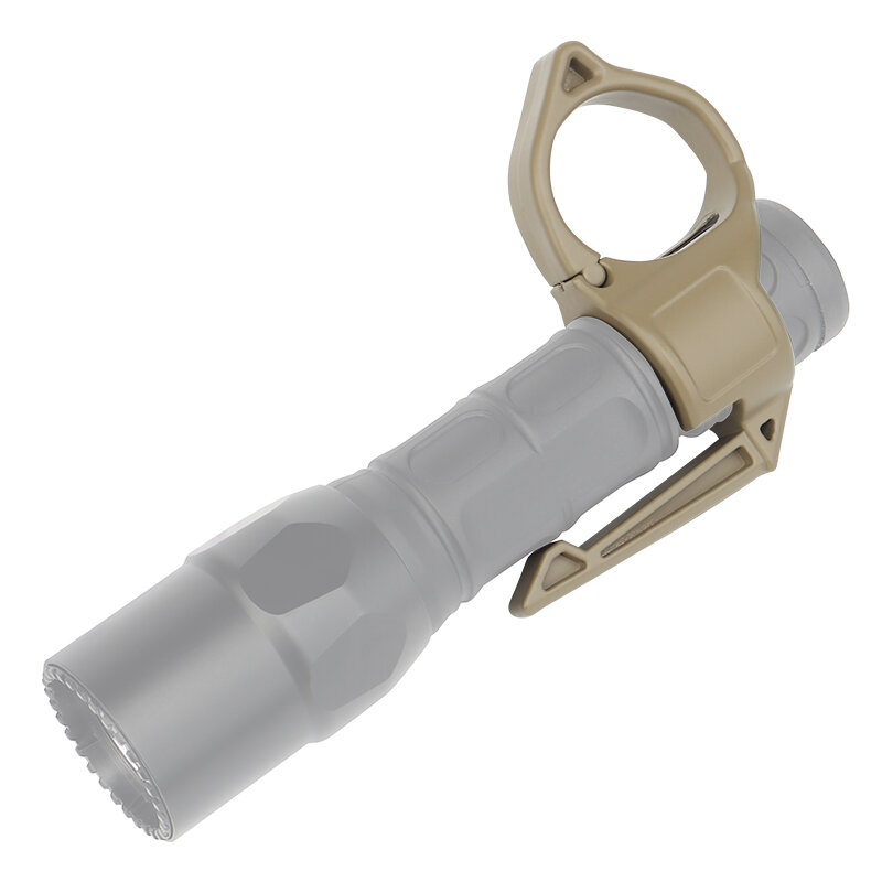 Lampe de poche tactique, anneau de doigt, pince Molle légère, outil EDC avec libération, accessoires de Paintball pour Airsoft