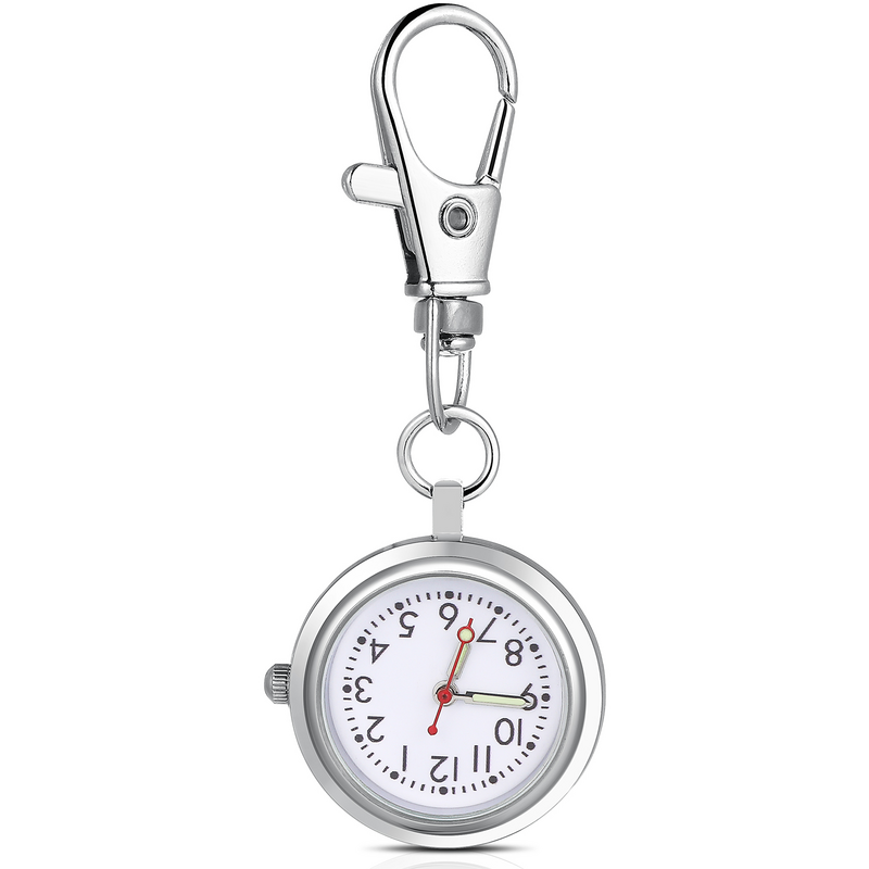 남성용 간호사 시계 키 버클 스타일 걸이식 시계 케이스, 심플한 발광 포인터 펜던트 시계 케이스