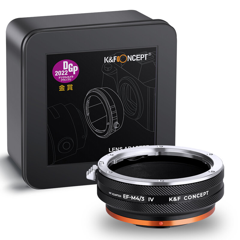 K&F Concept EF-M43 Canon EOS EF Mount Lens to M4/3 M43 Camera Adapter Ring for Micro 4/3 M43 MFT System Olympus Camera