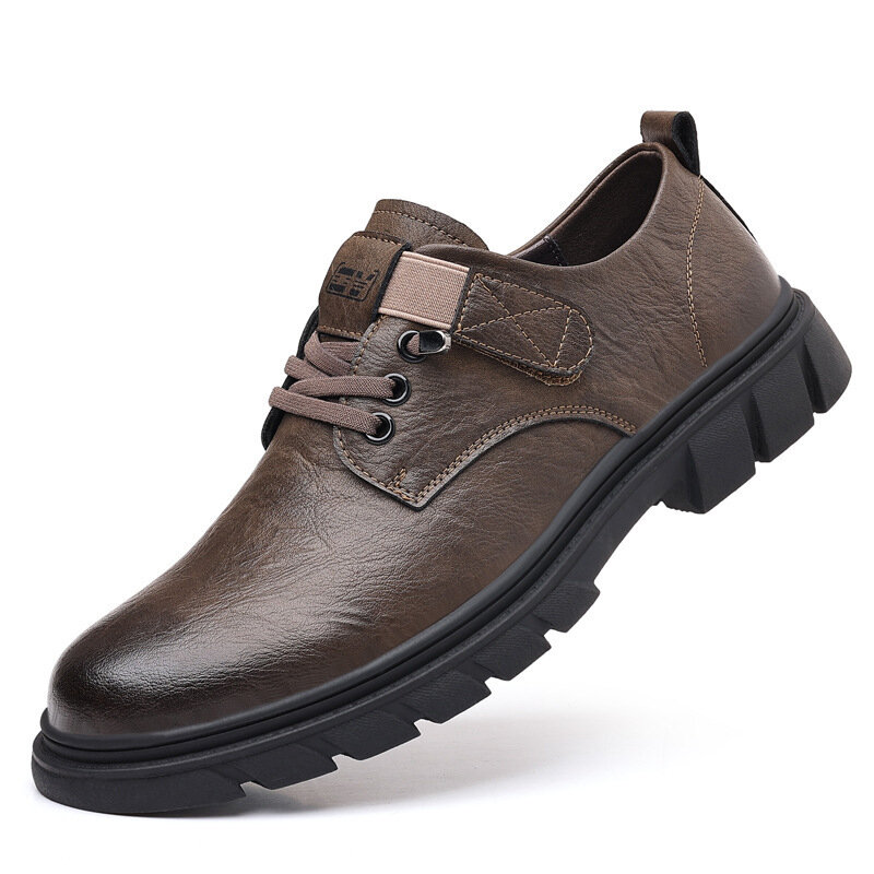 2024 Men Casual Shoe Business Leather Shoes for Men Trendy Fashionable Men Shoes Retro Versatile Board Shoes Zapato Para Hombre